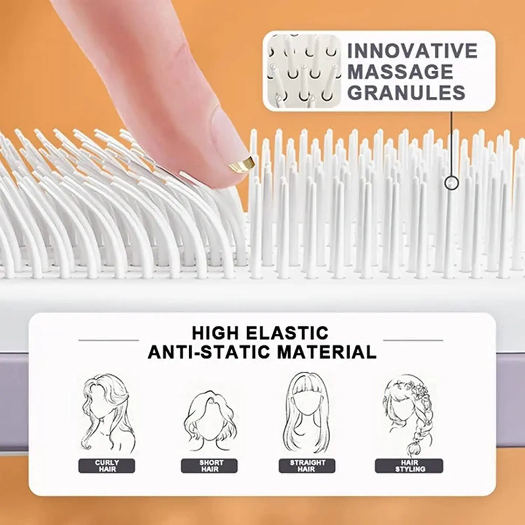 4 In 1 Self-Cleaning Hair Brush