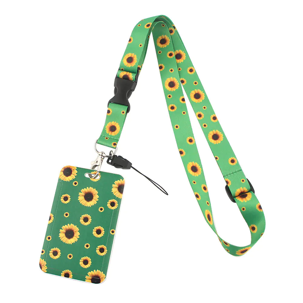 Daisy and Sunflower Phone Strap with Card Holder Set