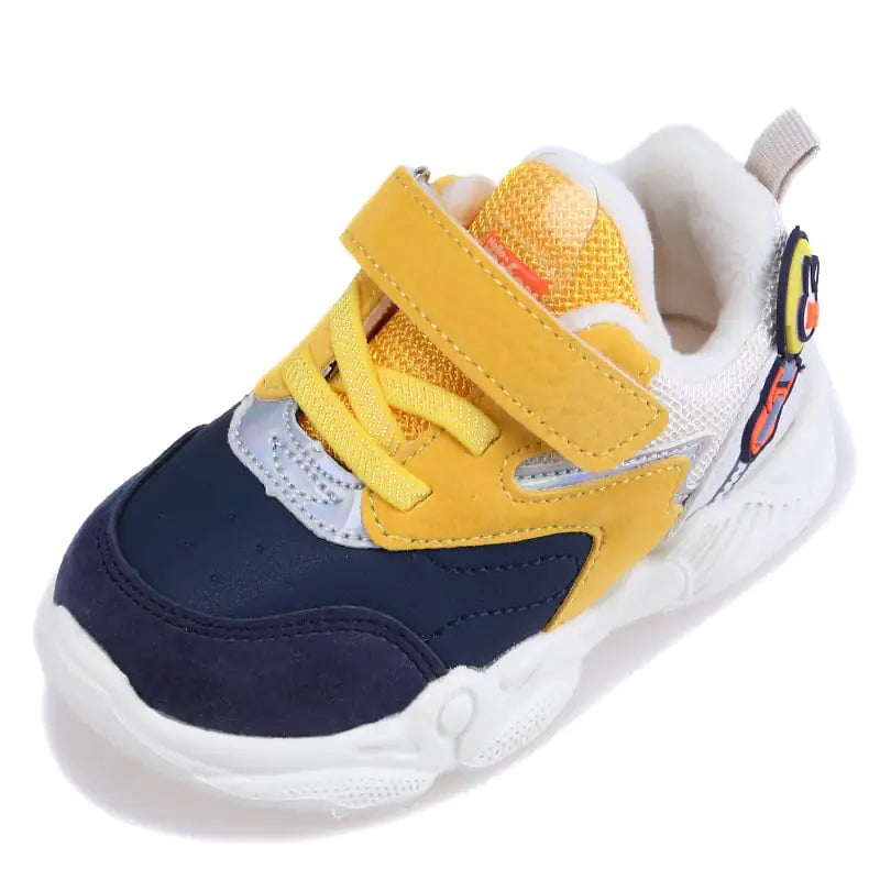 Ultra Light Solid Sole Short Pile Cotton Sneakers