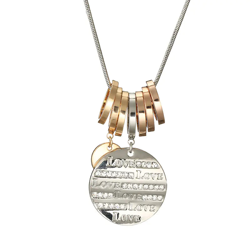 Fashion Long Necklace with Creative English Pendant