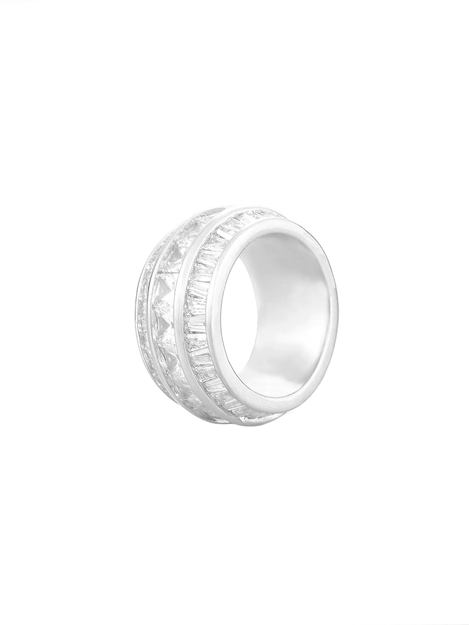 Men's Hip-hop Full Diamond Ladder Ring