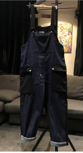 Men's Loose Washed Corduroy Siamese Overalls