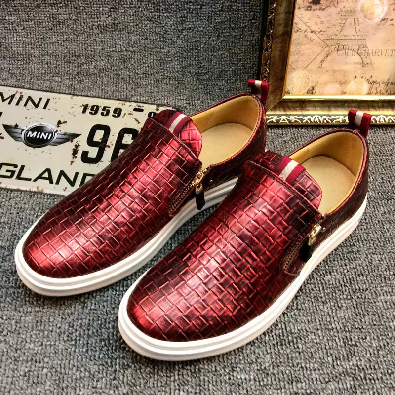 New Men's Genuine Leather Casual Sneakers (Breathable)