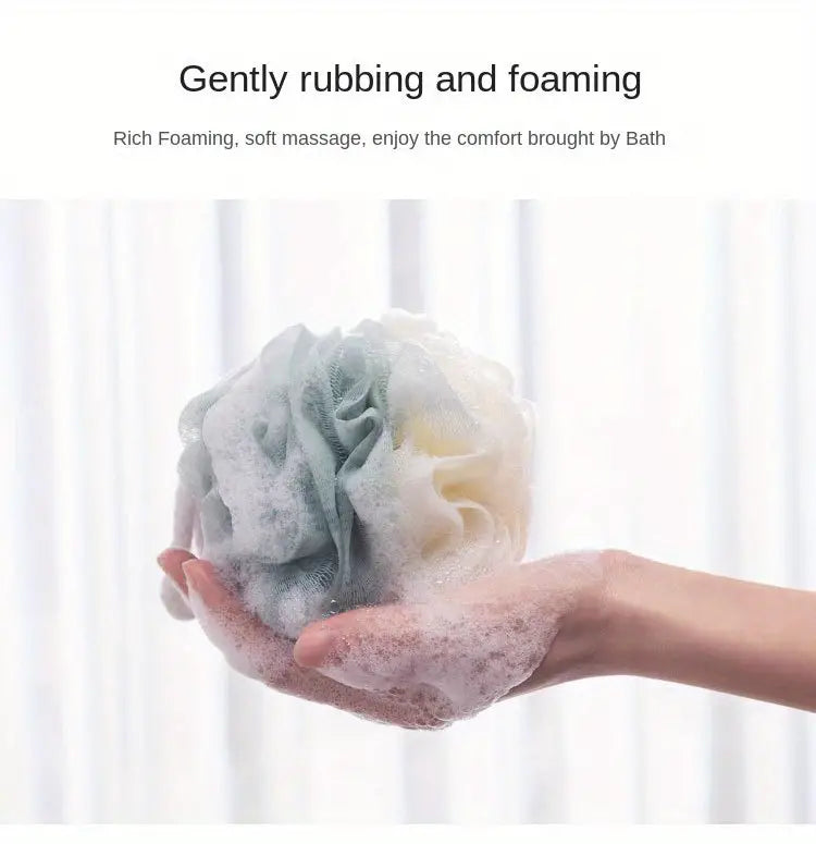 4pcs Two-Color Splicing Bath Balls for Body Care