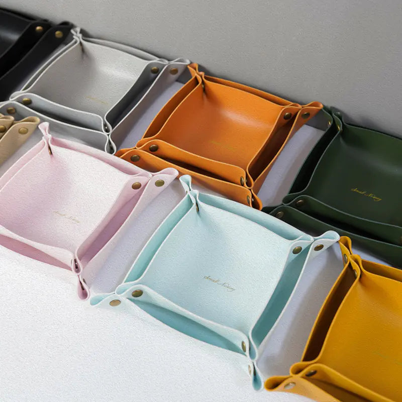 Nordic Leather Storage Box for Desk and Jewelry