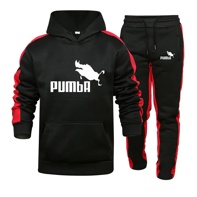 Men's Youth Running Sportswear Printed Hoodie Set