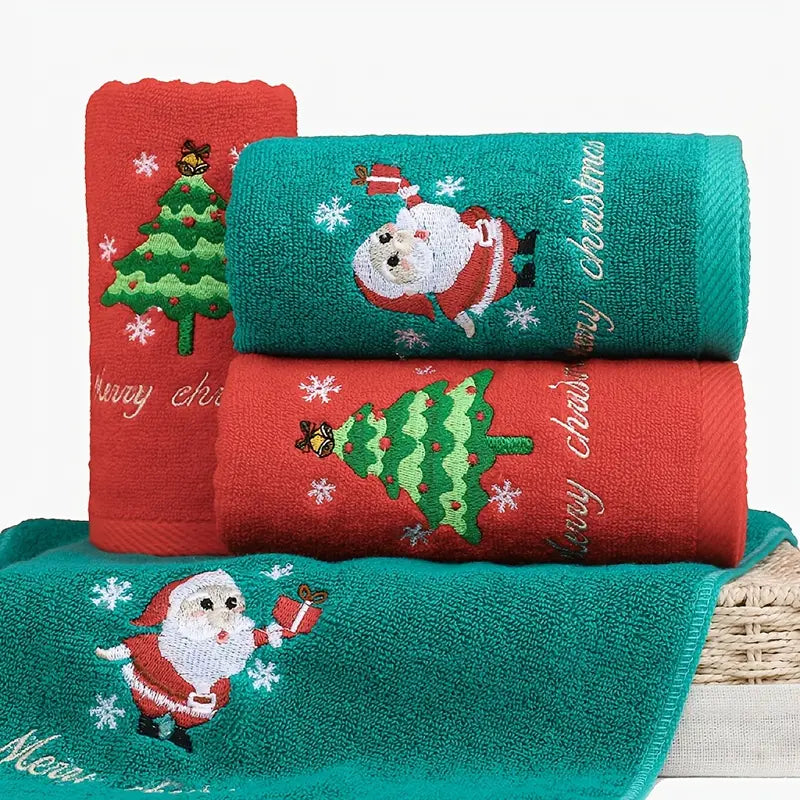 Santa Claus Christmas Hand Towel for Home and Gym