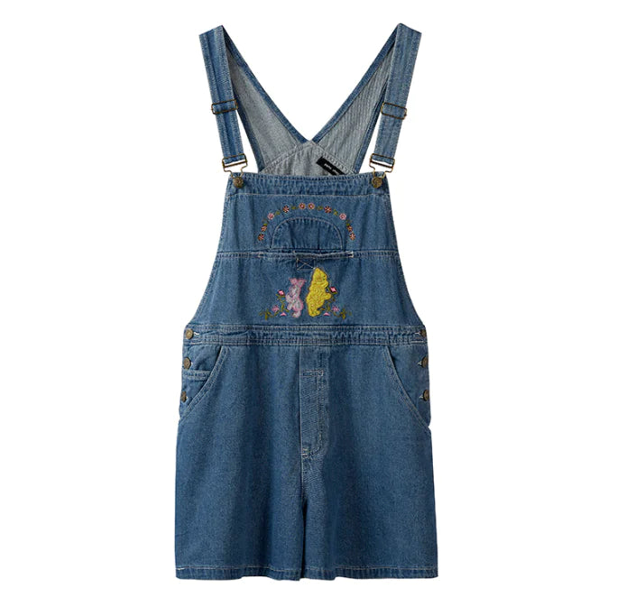 Vintage Cartoon Overalls - Versatile Loose Jumpsuit