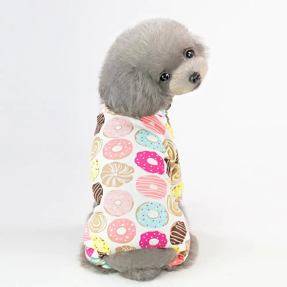 Dog Biker Striped Pajamas for Pets