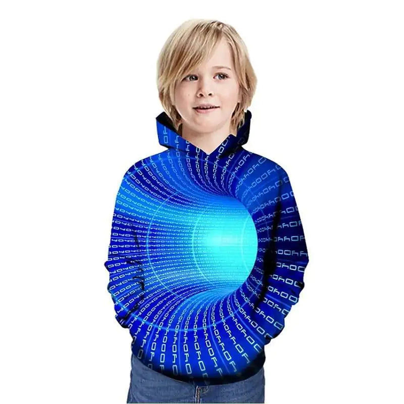 3D Vision Digital Printed Hoodie for Kids