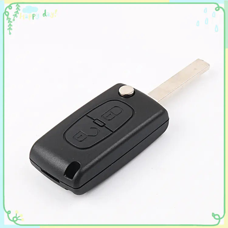 Citroen C4 Key Shell - 2-Button Folding Remote Cover