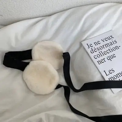 Korean Plush Lace-Up Soft Earmuffs for Girls