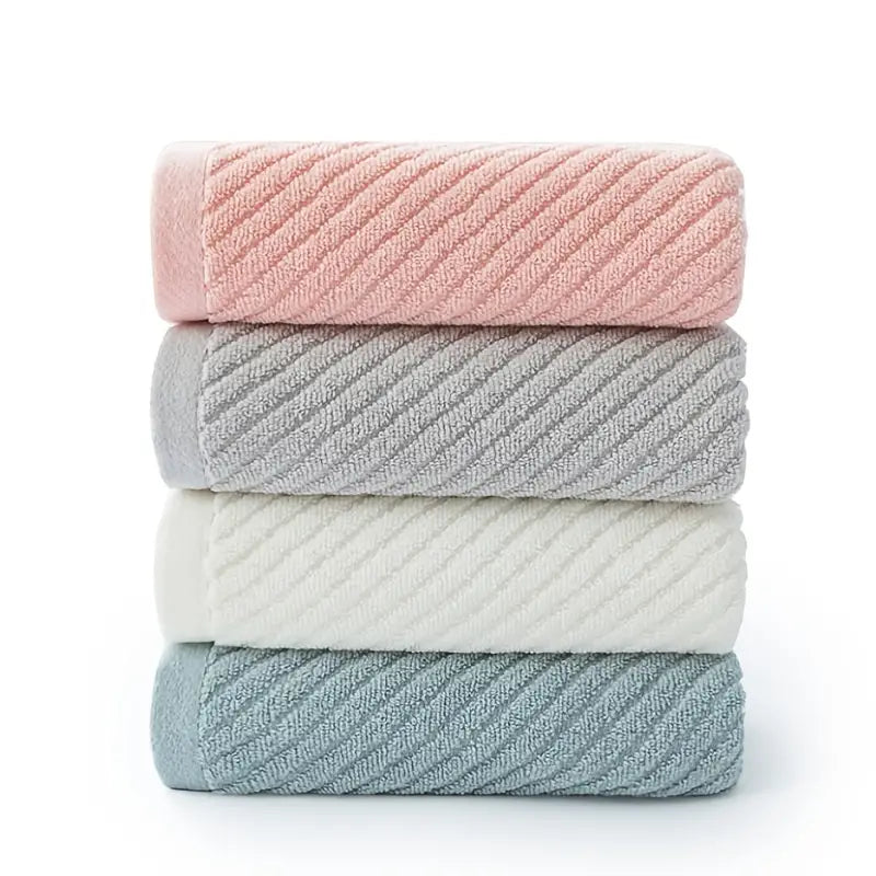 Waffle Soft Face Towels - Plaid, Highly Absorbent