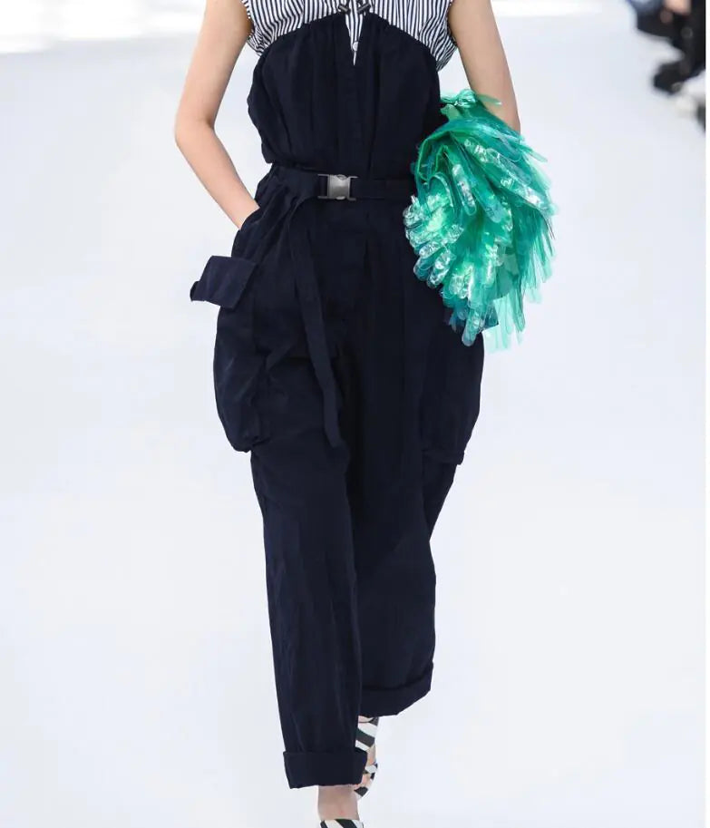 Summer Women's Jumpsuit with 2 Styles & Pockets