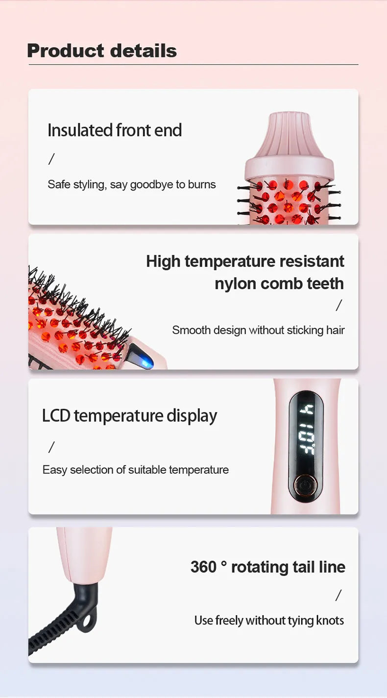 Portable Electric Straightening & Curling Comb