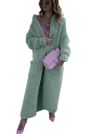 Women's Long Cardigan Sweater (One Piece)
