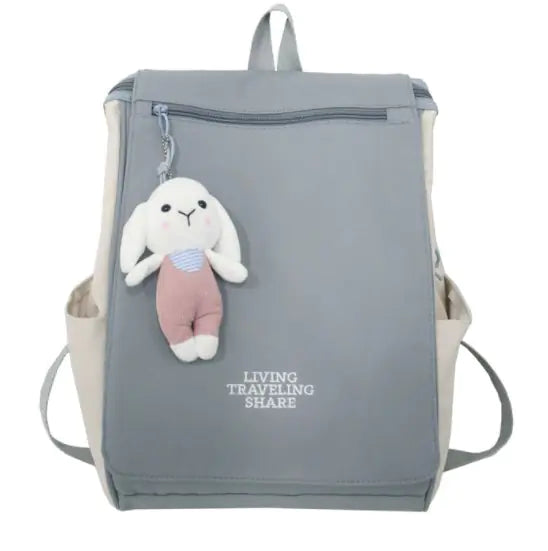 Color-Block Large Capacity Backpack for Students