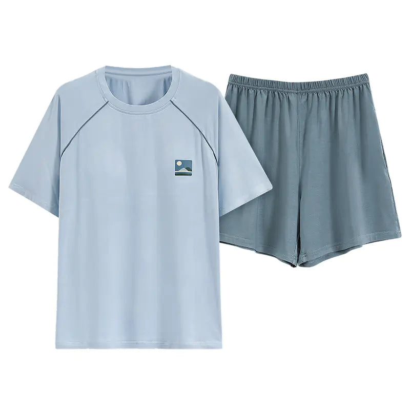 Women's Short Sleeve Modal Pajama Set (Solid Color)