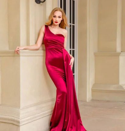 One-Shoulder Sleeveless Mini Dress for Parties and Weddings