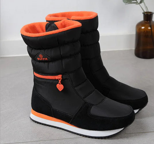 Waterproof Thick Mid-Calf Snow Boots with Non-Slip Sole