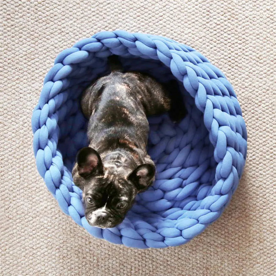 Washable Solid Color Coarse Wool Pet Nest