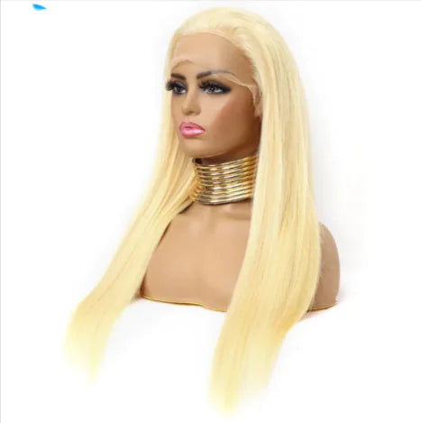 Golden Long Straight Lace Wig